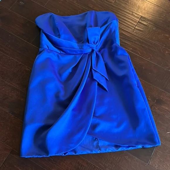cobalt blue dress size 16 Royal Blue Sequin Prom Dress – Gown with Slit & Lace-Up Corset Back main image 1